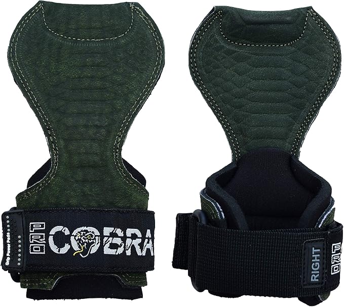 Cobra Grips Weight Lifting Gloves with Adjustable Neoprene Padded Wrist Wraps - Heavy Duty Alternative to Power Lifting Hooks for Deadlifts