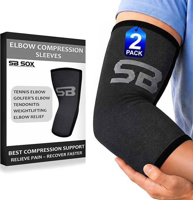 SB SOX Elbow Brace Compression Sleeve for Men & Women