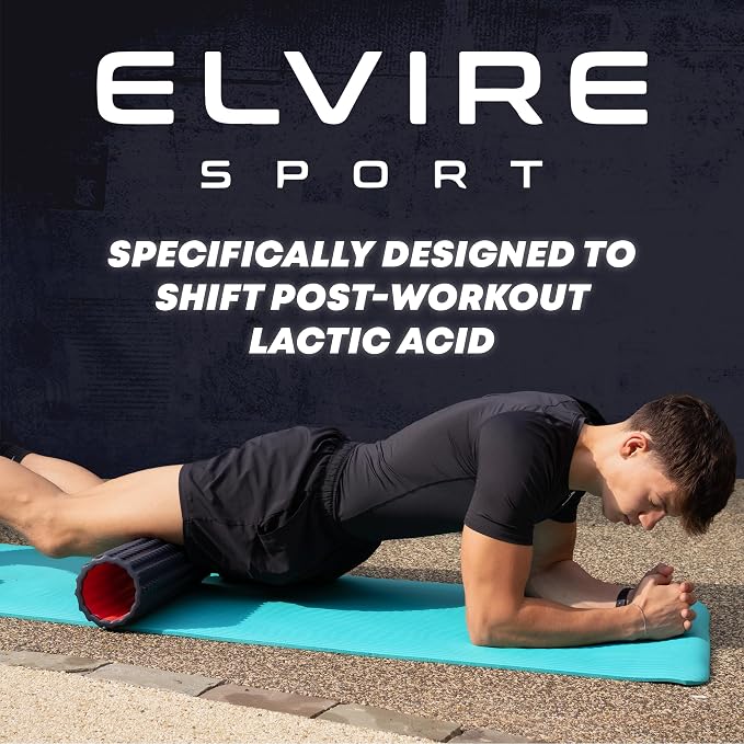 High Density Foam Roller for Physical Therapy – 12" High Density Exercise Roller for Back Pain Relief, Muscle Recovery & Deep Tissue Massage – Textured Muscle Roller