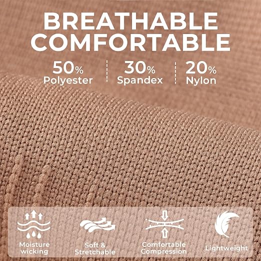 NeoTech Care Ankle Support Sleeve - Open Heel, Light, Elastic & Breathable Knitted Fabric - Medium Compression - For Men, Women, Kids - Right or Left Foot (Beige Color, Size S, 1 Unit)