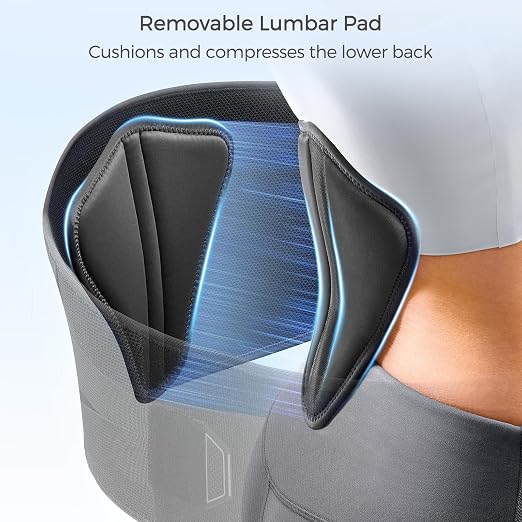 FREETOO Back Brace For Lower Back Pain Relief, Back Support Brace Men Women | 3D Knitted Fabric,Metal Plate,Lumbar Pad, Herniated Disc,Sciatica,Strain,Scoliosis, Work,Heavy Lifting,Driving,Cycling,Gym