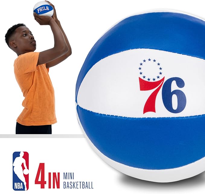 Franklin Sports NBA Toy Basketballs - 2 Pack of Kids Soft Mini Basketballs for Over The Door + Indoor Hoops - NBA Fan Shop