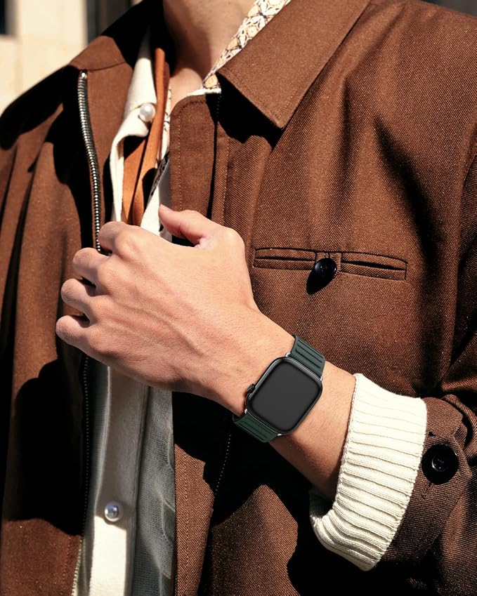 Magnetic Link Sport Band Compatible with Apple Watch Bands for Men Women | Patented Solo Loop Band 40mm 38mm 41mm 44mm 45mm 42mm 49mm, Sport Strap for iWatch Series 11 10 9 8 7 6 5 4 3 2 1 Ultra SE