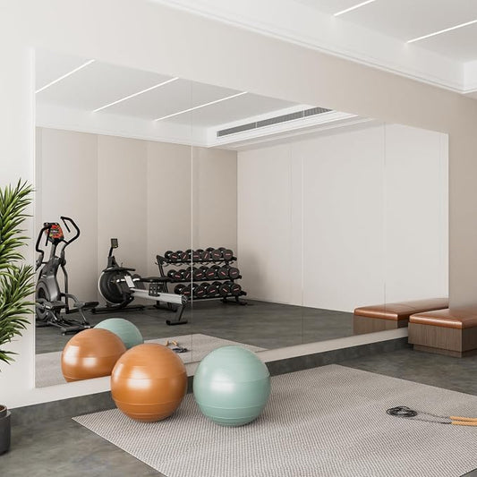 2PCS 71"x44" Ultra-Light Full Length Mirror – Frameless Wall-Mounted Mirror for Home Gym, Yoga Studio, or Living Room | Easy Installation, Commercial Grade & Insurance Eligible