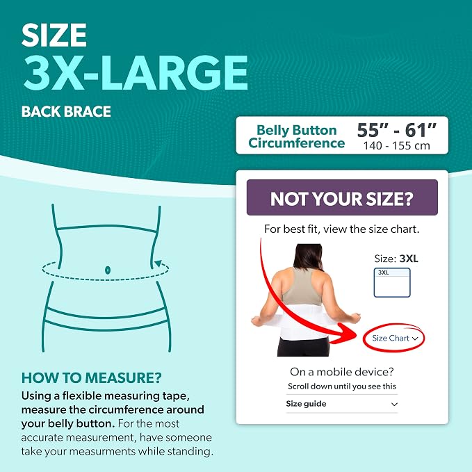 BraceAbility Plus Size 3XL Bariatric Back Brace - XXXL Big and Tall Lumbar Support Girdle for Obesity Lower Back Pain in Extra Large, Heavy or Overweight Men and Women (Fits 55"-61")