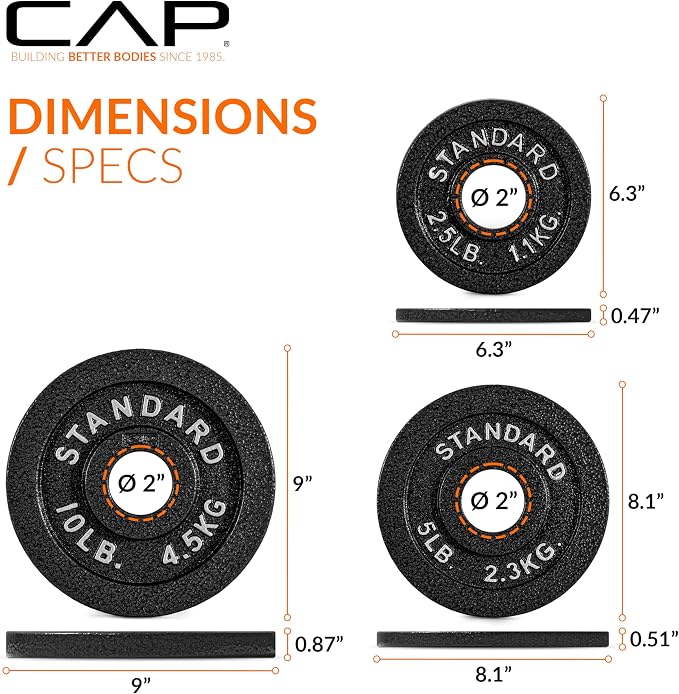 CAP Barbell 2-Inch Olympic Weight Plate | Multiple Options