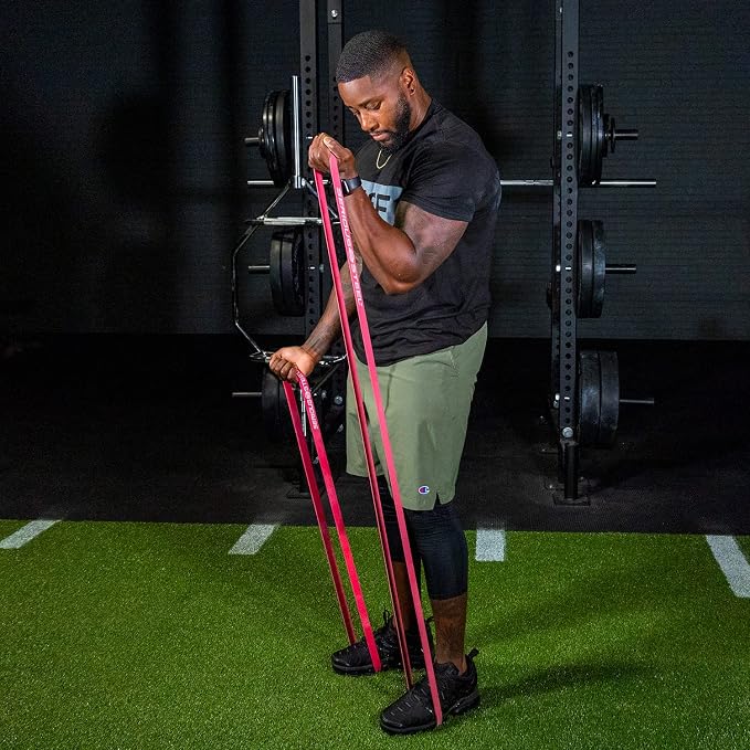Serious Steel Fitness 32" Resistance Training Bands (Portable Exercise Band System Training Bands- Great for Individuals Under 5'10")