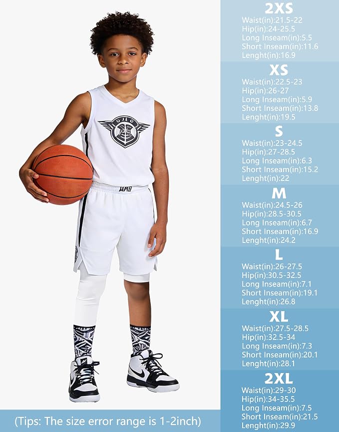 MIVEI One Leg Compression Tights Youth Boys Basketball Leg Sleeve | Kids Compression Pants Girls' Single Leg Tights 3/4 Leggings for Baseball Softball Soccer Running Football, Sports Base Layer