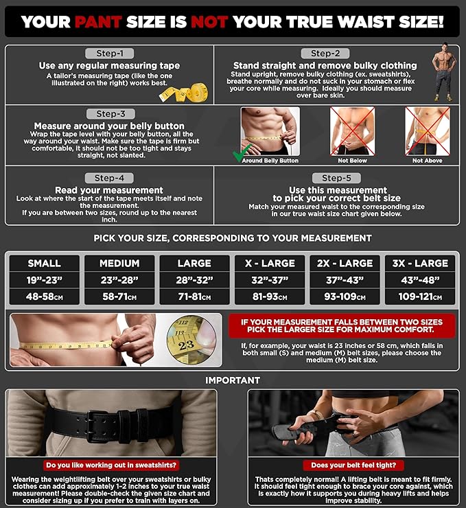RDX Weight Lifting Belt Gym Fitness, Cowhide Leather, 4” 6” Padded Lumbar Back Support, 10 Adjustable Holes, Weightlifting Powerlifting Bodybuilding Deadlift Squat Workout Strength Training, Men Women
