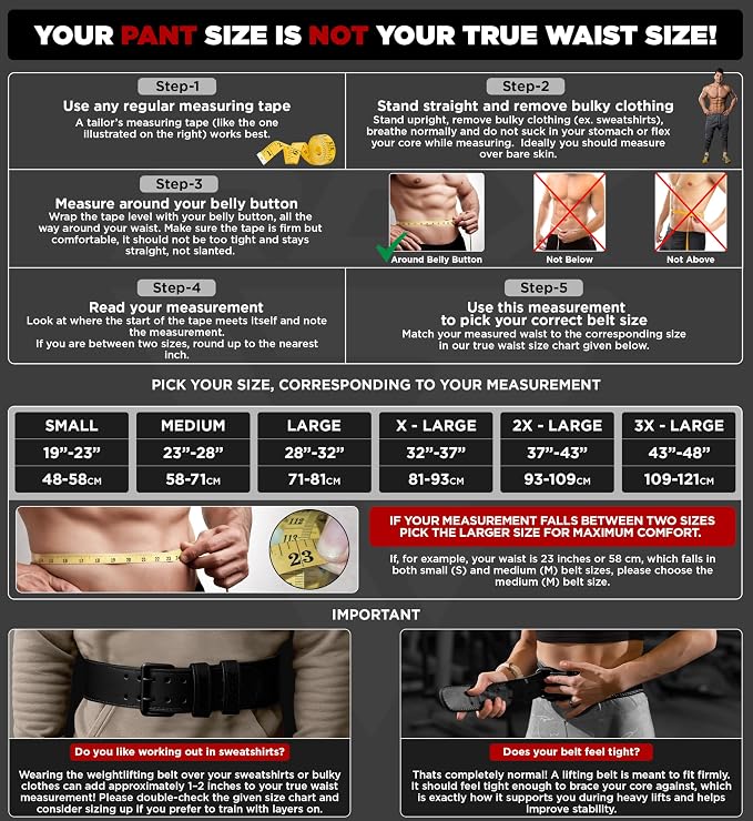 RDX Weight Lifting Belt Gym Fitness, Cowhide Leather, 4” 6” Padded Lumbar Back Support, 10 Adjustable Holes, Weightlifting Powerlifting Bodybuilding Deadlift Squat Workout Strength Training, Men Women