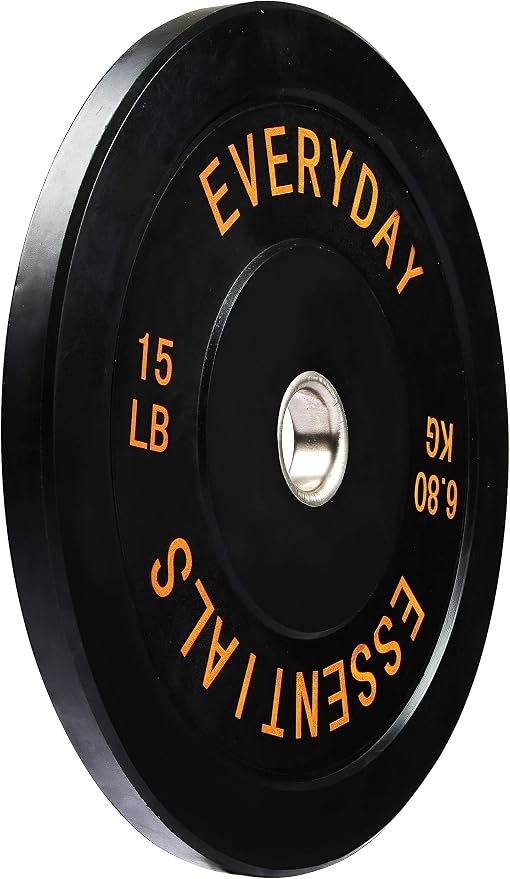 BalanceFrom Olympic Rubber Bumper Weight Plate Set with Steel Hub Inserts – 2-Inch Hole Plates for Strength Training, Powerlifting, and Weightlifting at Home, Garage, or Commercial Gym