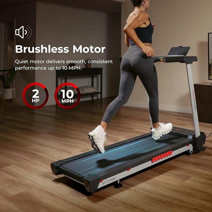 Sunny Health & Fitness Smart Wi-Fi Treadmill with Auto Incline