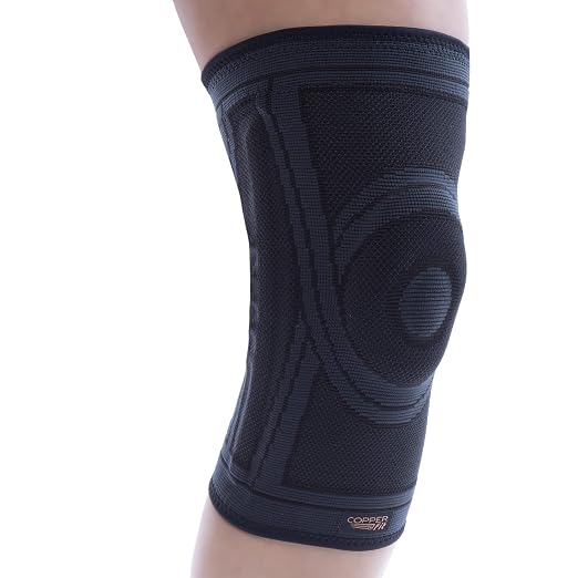 Copper Fit Health Knee Stabilizer Sleeve, Small/Medium, Black