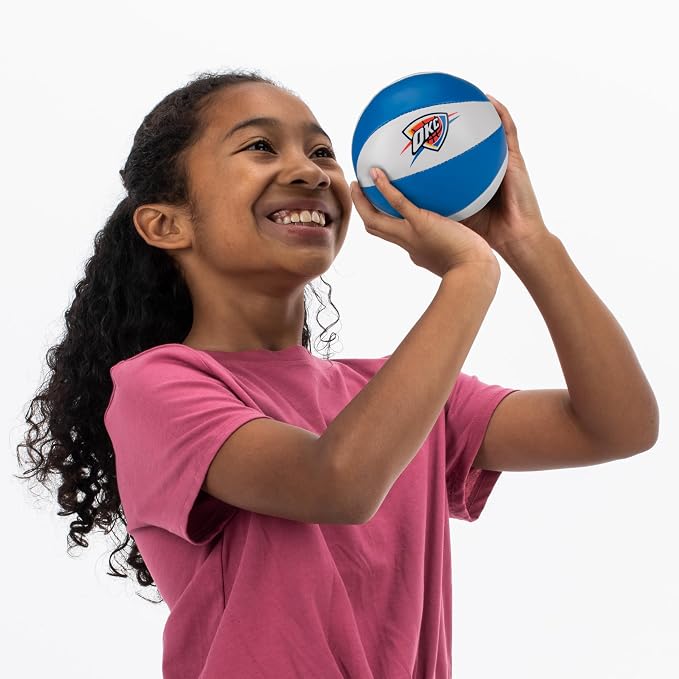 Franklin Sports NBA Toy Basketballs - 2 Pack of Kids Soft Mini Basketballs for Over The Door + Indoor Hoops - NBA Fan Shop