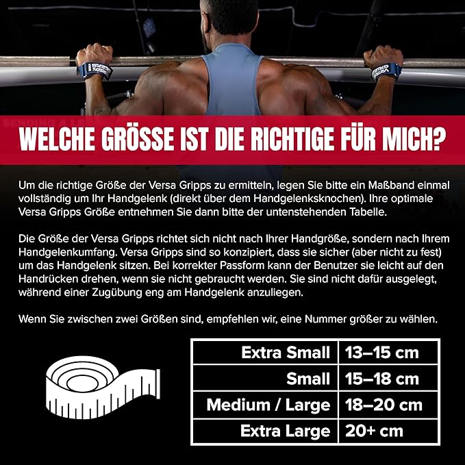 Versa Gripps® Classic Wrist Straps, Train Better, Choose Size and Color | Replaces Straps, Gloves & Hooks, Shorter Palm Piece, Quick Transitions, Handcrafted in the USA