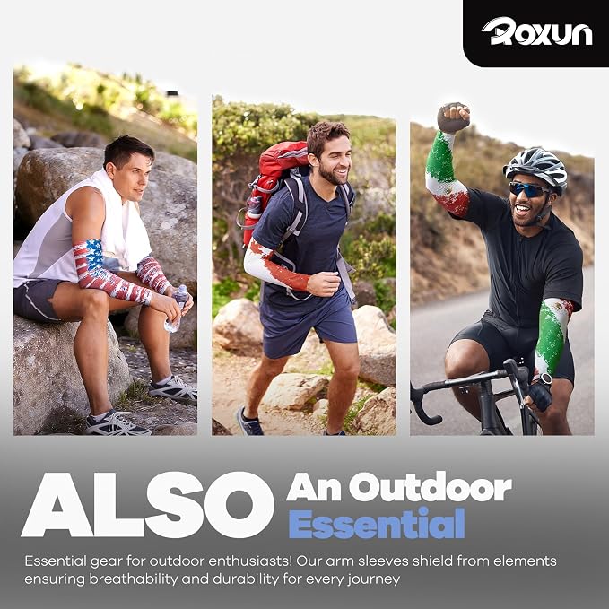 ROXUN Arm Sleeves Cooling UV Sun Protection Sport Compression for Men Women | UPF50,Seamless cover arms,Tattoo-covering,Lightweight & breathable,daily wear,Outdoor work,Basketball Baseball,Mangas