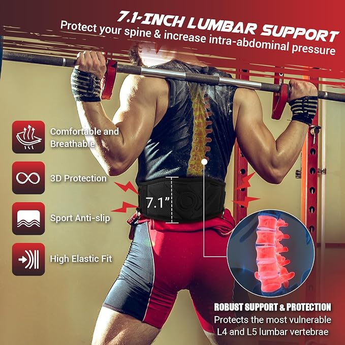 3-in-1 Weighted Pull Up Belt, Weight Lifting Dip Belt with 40.6 IN Chain & Self Locking, Weighted Gym Belt for Pull Up, Squat, Powerlifting & Deadlift, Capacity Up to 350 LBS