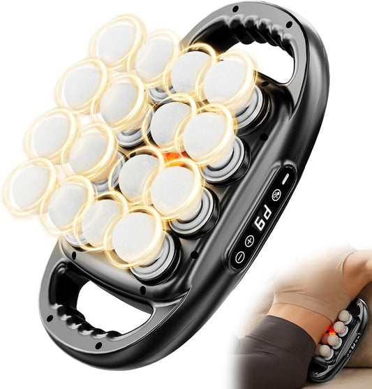 16 Head Deep Tissue Massage Gun, Handheld Percussion Massager | 9 Modes & 9 Intensities, 16-Head Wide Coverage, Cordless Design, 10mm Amplitude, USB-C Rechargeable for Back, Neck & Legs
