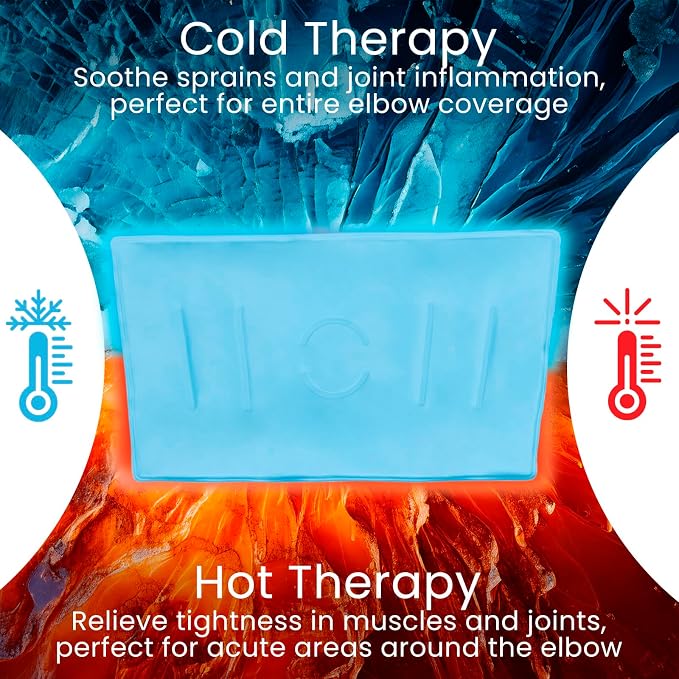 Arctic Flex Elbow Ice Pack Wrap for Tendonitis & Tennis Elbow - Reusable | Hot & Cold Brace Sleeve for Women & Men - Gel Ice Pack for Golfer's Elbow, Bursitis, Swelling & Post-Surgery Recovery