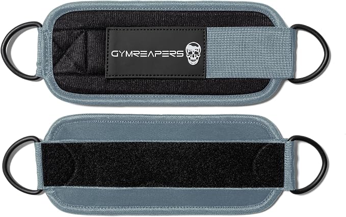 Gymreapers Ankle Straps For Cable Machine Kickbacks, Glute Workouts, Lower Body Exercises - Adjustable Leg Straps with Neoprene Padding