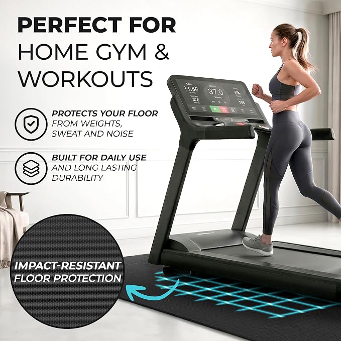 bemaxx Gym Mats Set - 12 pcs EVA Interlocking Foam Floor Tiles (24.4"x24.4"x0.4") 48 sqft Protective Gym Flooring Sports Home Workout Exercise Mats Puzzle Garage Fitness Play-Room Pool Treadmill Bike