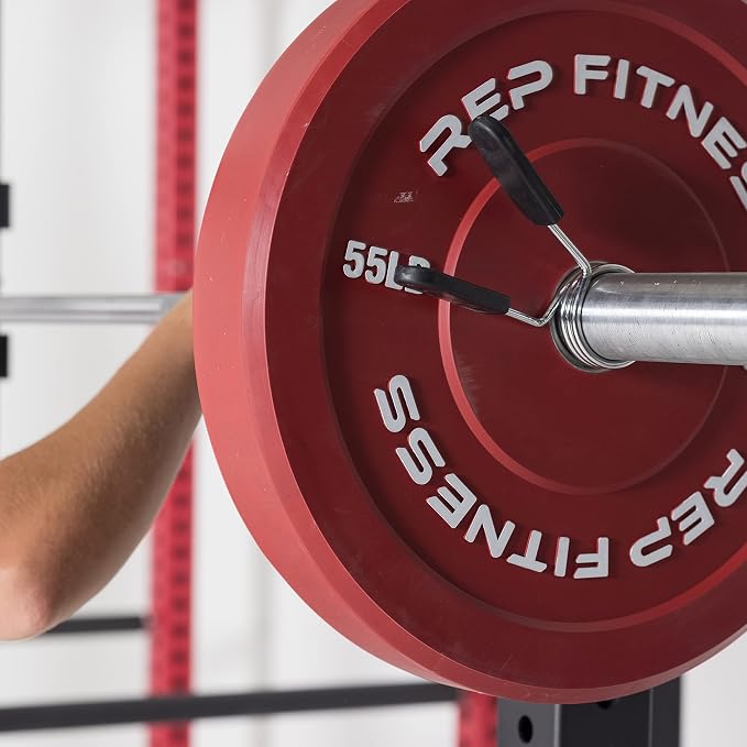 REP Color Bumper Plates LB Olympic Barbell Weights – Rubber Training Discs for Home Gym Strength Lifting, Low Bounce Durable, Weight Pairs & Sets 10 15 25 35 45 Pound Options
