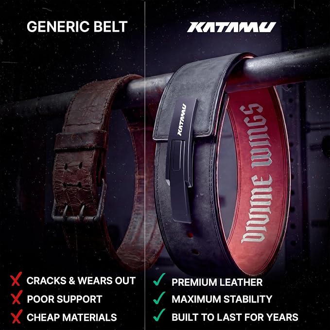 Katamu USPA & IPL Approved Premium Lever Belt | — 10mm and 13mm Leather