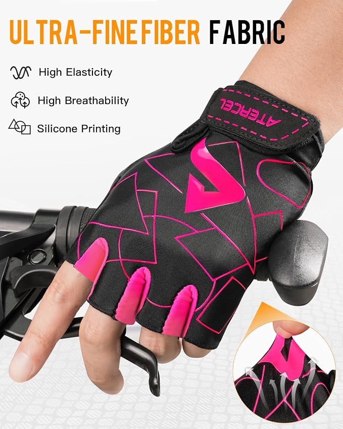 ATERCEL Cycling Gloves, Bike Gloves for Men Women, Bicycle Glove for Cycling, Workout, Gym, Training, Weight Lifting Outdoor, Mountain Bike, and Riding