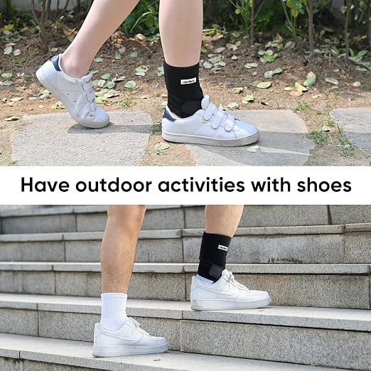 Drop Foot Brace - Adjustable AFO Ankle Brace for Walking & Stroke Recovery, Breathable Material for Ankle and Foot Support, Comfortable Design (Medium/Left)