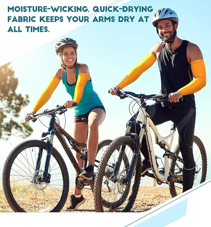 HiRui Arm Compression Sleeves for Men Women Youth, UV Protection 20-30mmHG Support Tattoo Cover, Breathable Moisture-Wicking