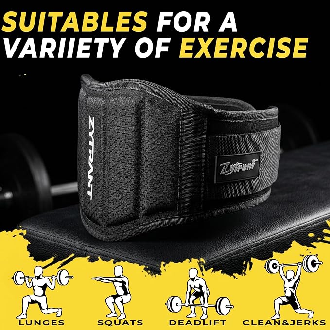 Weight Lifting Belt, 7.5 Inch Auto-Lock Back Support for Powerlifting, Cross Training, Fitness, Workout