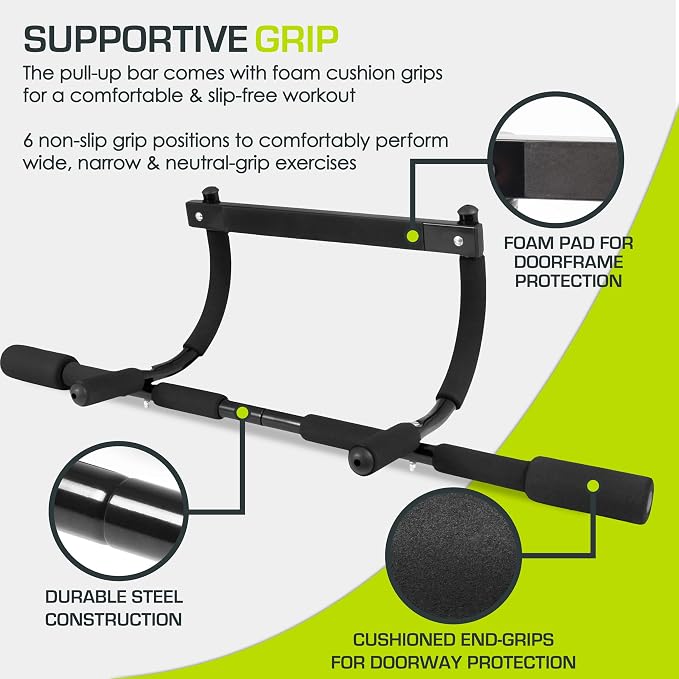 ProsourceFit Pull Up Bar for Multi Use Fitness & Home Gym Exercise