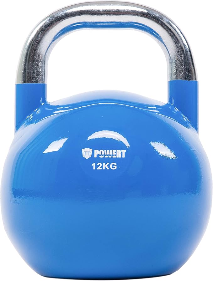 POWERT Competition Kettlebell|Premium Quality Coated Steel|Ergonomic Design|Great for Weight Lifting Workout & Core Strength Training& Muscle Building|Color Coded|Single