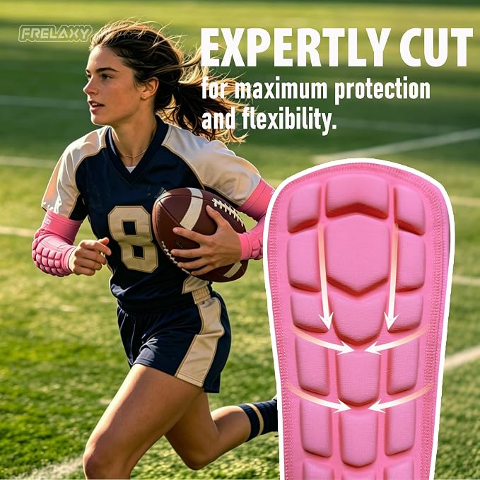 Frelaxy Elbow Pads, Padded Arm Sleeves for Volleyball and Football, 2 Pack