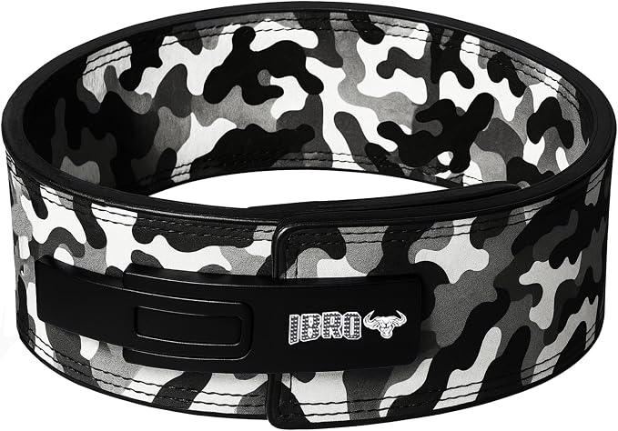 IBRO Powerlifting Lever Gym Belt – Power 8MM, 10MM or 13MM Extreme Heavy Duty Genuine Leather Belts - Squats Deadlifts Bodybuilding Weight Lifting IPF Power Lifting Strongman for Men