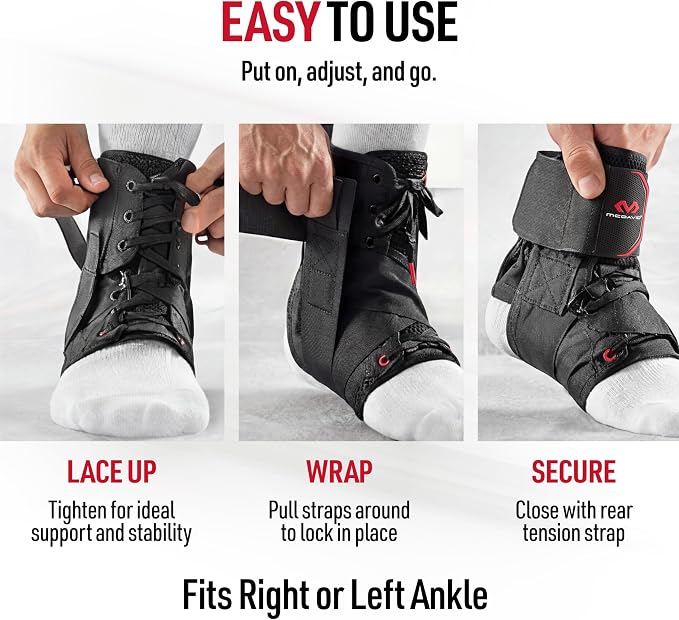 McDavid Ankle Brace Ultralight for Sprained Ankle, Figure 8 Ankle Braces, Lace up Ankle Brace, Ankle Braces for Men and Women, Ankle Support Brace and Stabilizer
