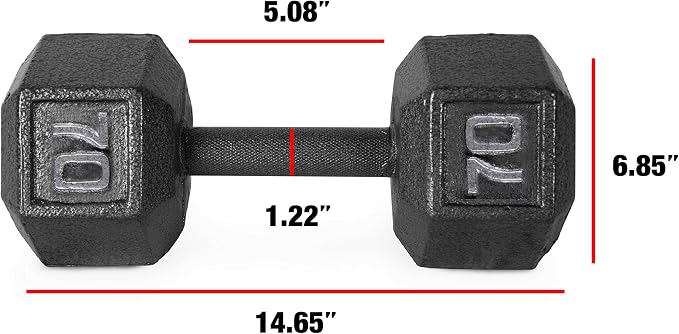 CAP Barbell Cast Iron Hex Dumbbell | Multiple Options