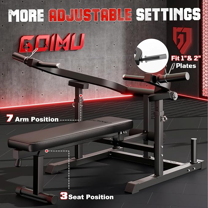 Chest Press Machine, GOIMU Z1-PRO Weight Bench Press Machine with Independent Arms, Adjustable Flat Incline Bench Press for Chest, AB Workout Home Gym Equipment