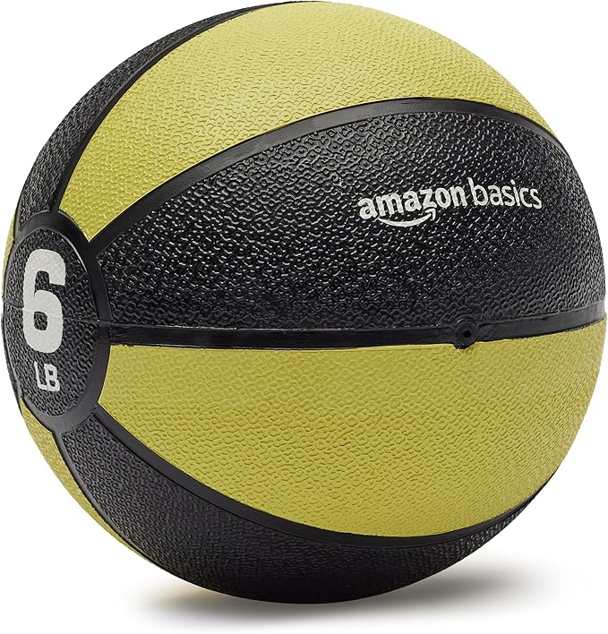 Amazon Basics Weighted Medicine Ball for Core Strength, Strength Training, Full-Body Workouts and Balance Exercises