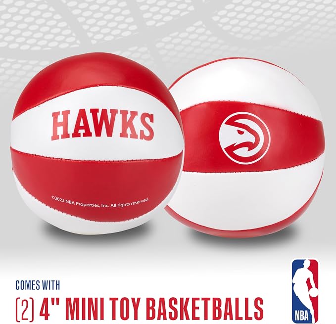 Franklin Sports NBA Toy Basketballs - 2 Pack of Kids Soft Mini Basketballs for Over The Door + Indoor Hoops - NBA Fan Shop