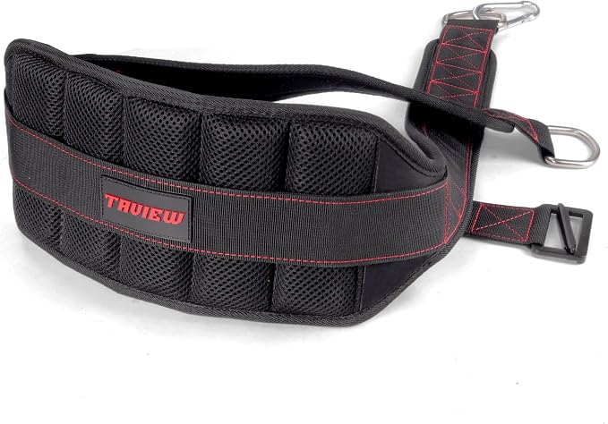 Belt for Belt Squats, Rack Attachment & Squat Machine, Weight Lifting&Powerlifting – Back Support, Low-Profile, Padded Hip & Thigh, Secure Buckle, Heavy Duty