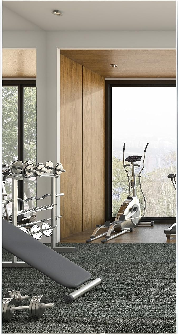 Glassless Large Mirror Shatterproof Unbreakable Wall Mirror for Gym, Dance Studio, Home Workout Room – 0.04mm Nano Film – Gold 30" x 54"