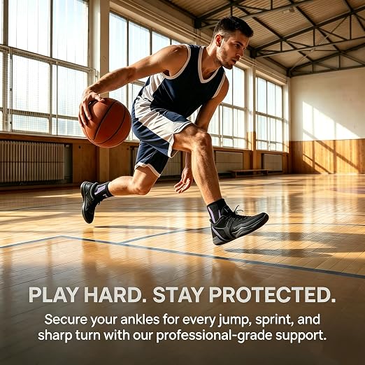 Ankle Brace 2 Pack, Adjustable Lace-Up Ankle Support with Stabilizing Straps, Breathable Compression Ankle Sleeve for Sports Basketball Running Daily Use Men Women (Gray)