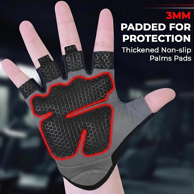 LIONCO Workout Gloves for Men Women,Weight Lifting Gloves with Breathable Gel Padded Excellent Grip for Gym Exercise,Cycling,Weightlifting,Fitness Training,Pull Ups and Climbing and Rowing