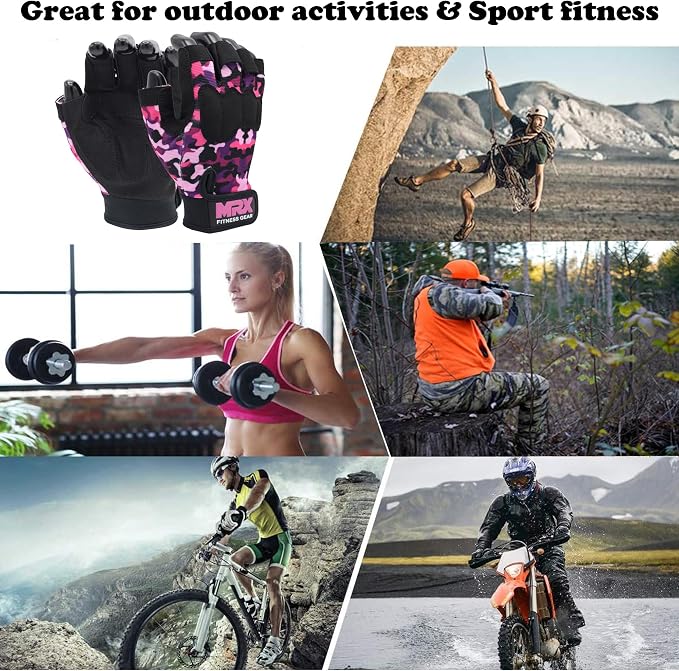 MRX Workout Gloves for Men and Women – Breathable, Snug-Fit Exercise Gloves for Weight Lifting, Cycling, Gym Training & Outdoor Activities