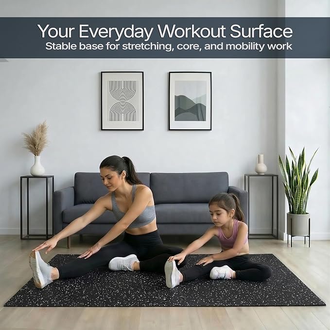 Flooring Inc's 1/4" Thick Tough Rubber Flooring Roll | Flexible Recycled Rubber Floor Mats for Home Gym | Heavy Duty Rubber Mat for Home Gyms, Sheds, Horse Stall Mat or Trailer