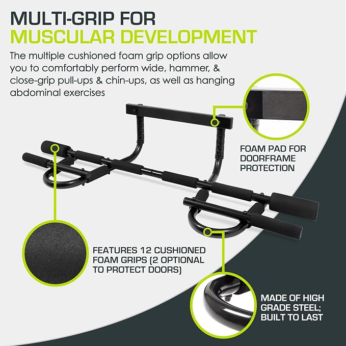 ProsourceFit Pull Up Bar for Multi Use Fitness & Home Gym Exercise