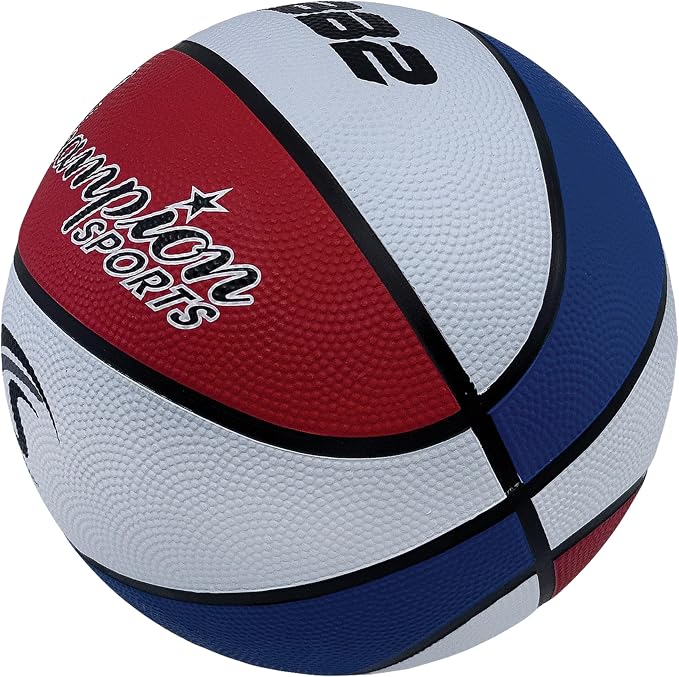Champion Sports Rubber Basketballs – Durable Indoor & Outdoor Training & Recreational Game Balls, Multiple Sizes & Colors