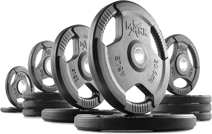 XMark TRI-GRIP Olympic Barbell Sets With The CROWBAR 7' Olympic Bar