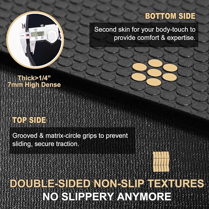 GXMMAT Extra Large Exercise Mat 16'x6'/12'x6'/10'x6'/8'x6'(7mm), Extra Wide Workout Mats for Home Gym Flooring, Non-Slip Thick Durable Cardio Mat for MMA,Plyo,Jump Rope,Weights,Fitness,Shoe-Friendly